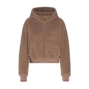 SKIMS Teddy Zip Up Hoodie Sweater